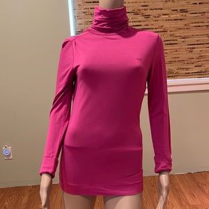 Swinger Fitted Dark Pink Turtleneck Made In Italy Size 4